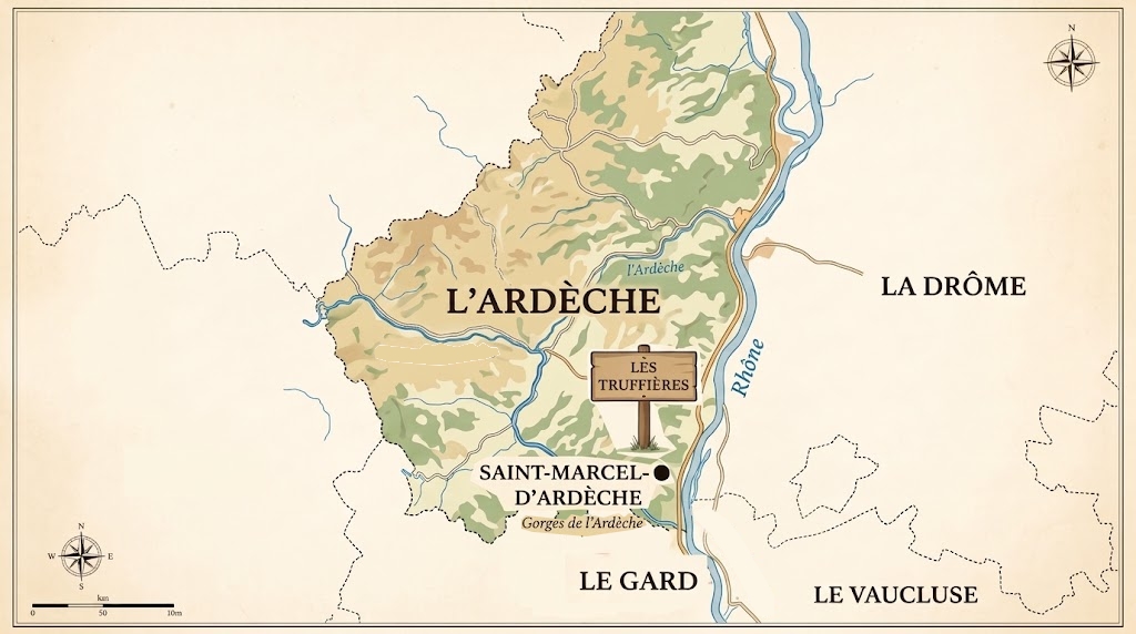 Map of the department with proximity to Gard, Drome, Vaucluse