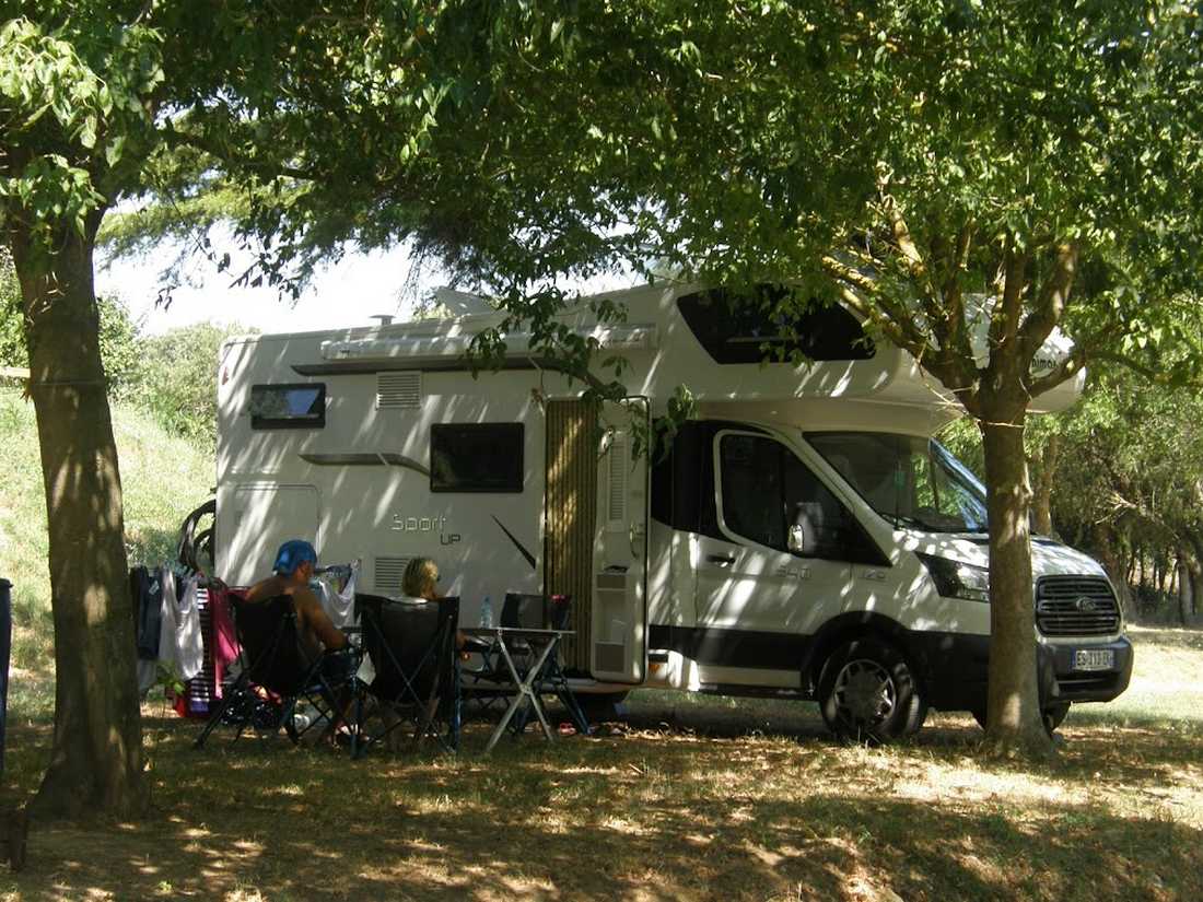 Schaduwrijke camperplaatsen in de Ardèche