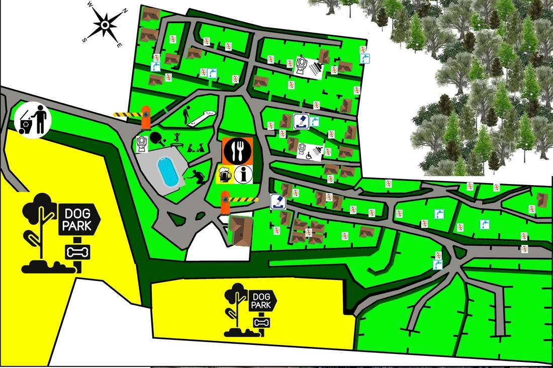 map of campsites in ardeche