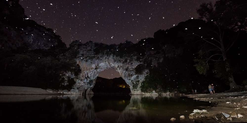acampada sin contaminación lumínica en la ardèche