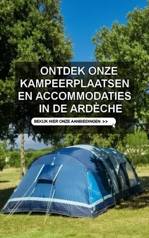 Ontdek onze kampeerplaatsen en accommodaties in de Ardèche