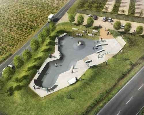 Geniet van het Skatepark in het dorp Saint-Marcel d'Ardèche